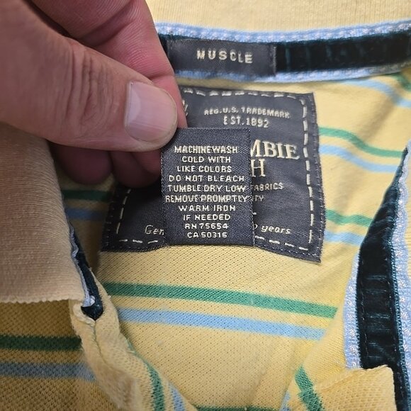 VTG Abercrombie & Fitch Muscle Polo Shirt Men Size Medium (Fits Small) Y2K Rugby - Picture 7 of 7